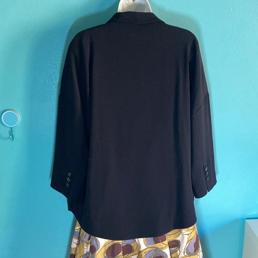 Alberto Alberto Biani Dark Navy Oversized Blazer Size 40 Fits up to Size L / US 10 / IT 46 - 13 Thumbnail