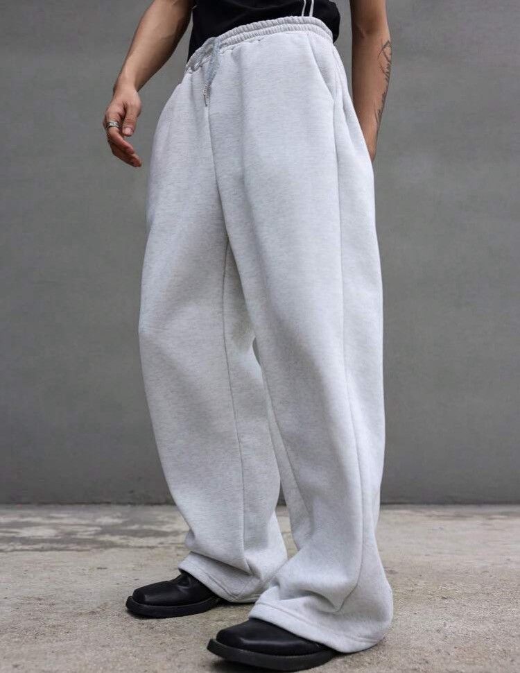 Japanese Brand Light grey Wide Leg Sweatpants Loose fit and baggy Size US 32 / EU 48 - 4 Thumbnail