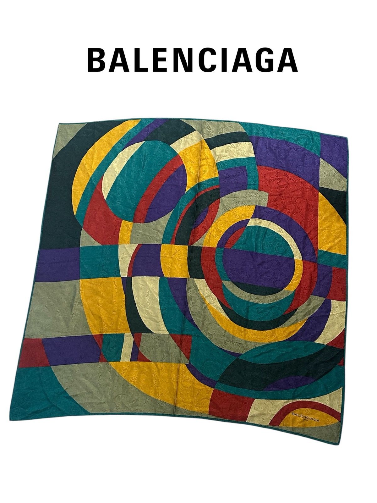 Balenciaga Vintage Balenciaga Paris Abstract Silk Scarves Size ONE SIZE - 1 Thumbnail
