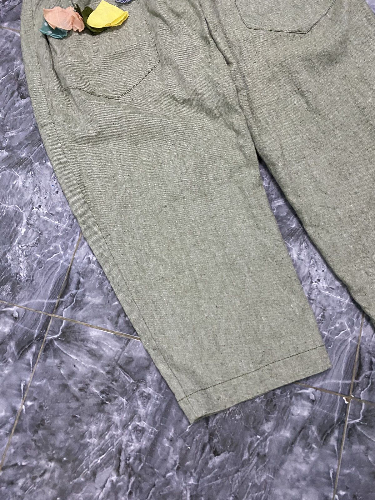 Ne-Net VINTAGE NE-NET X ISSEY MIYAKE Tape Drop Crotch Cropped Pants Size US 30 / EU 46 - 4 Thumbnail