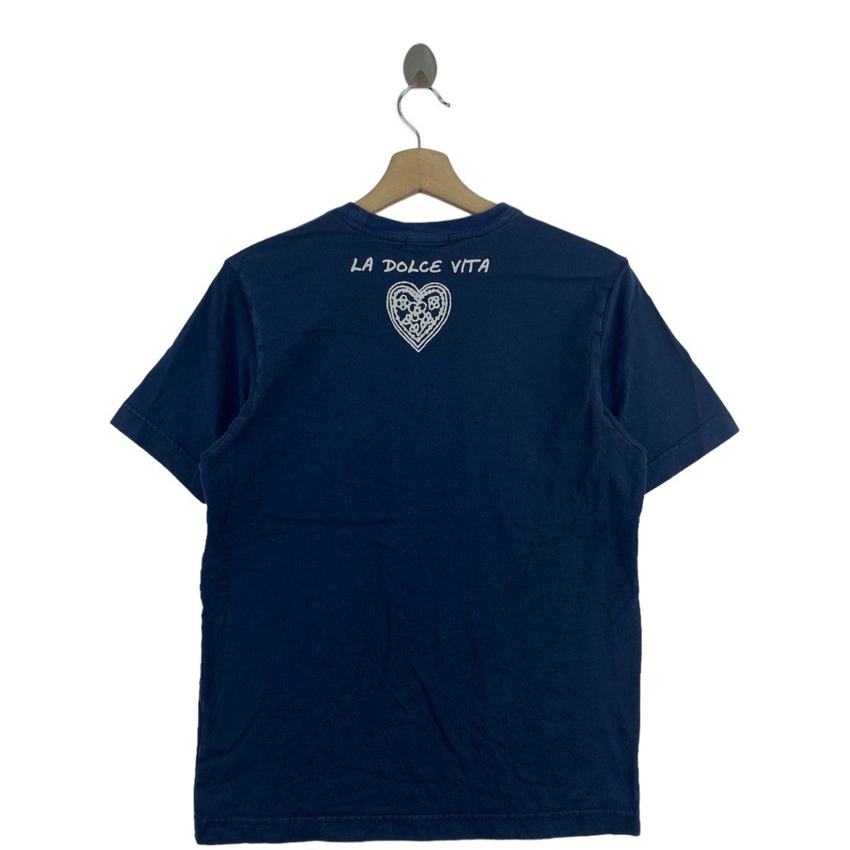 Japanese Brand LAURA FELICE MILANO Japan Brand Love Print Blue Short Sleeve Size US S / EU 44-46 / 1 - 4 Thumbnail