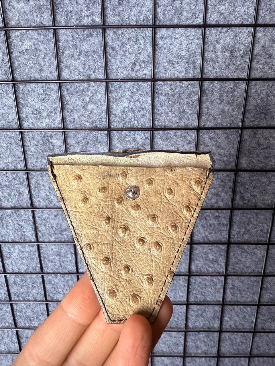 Leather Classic Beige 1990 OSTRICH Skin Handbag Coin Purse Size ONE SIZE - 18 Thumbnail