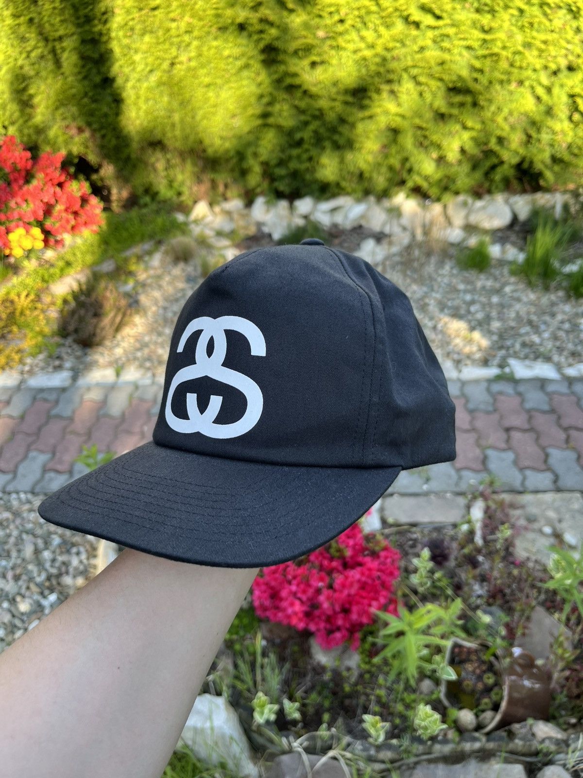 Stussy × Vintage Vintage Stussy y2k big logo SS panel cap hat Size ONE SIZE - 3 Thumbnail