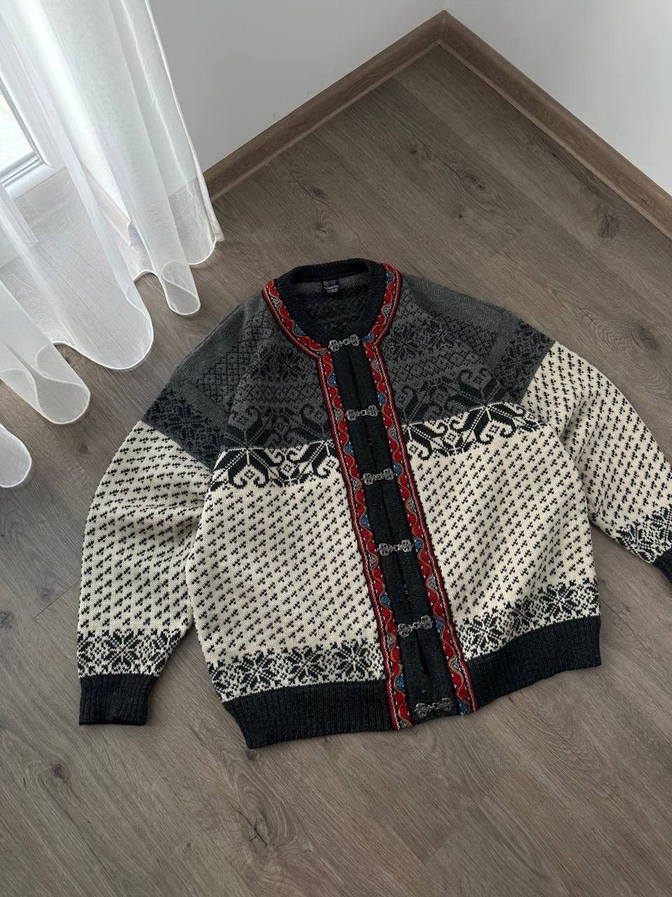 Dale Of Norway × Vintage Vintage Nordman Land 80’s Wool Cardigan Claps Sweater Size US L / EU 52-54 / 3 - 3 Thumbnail