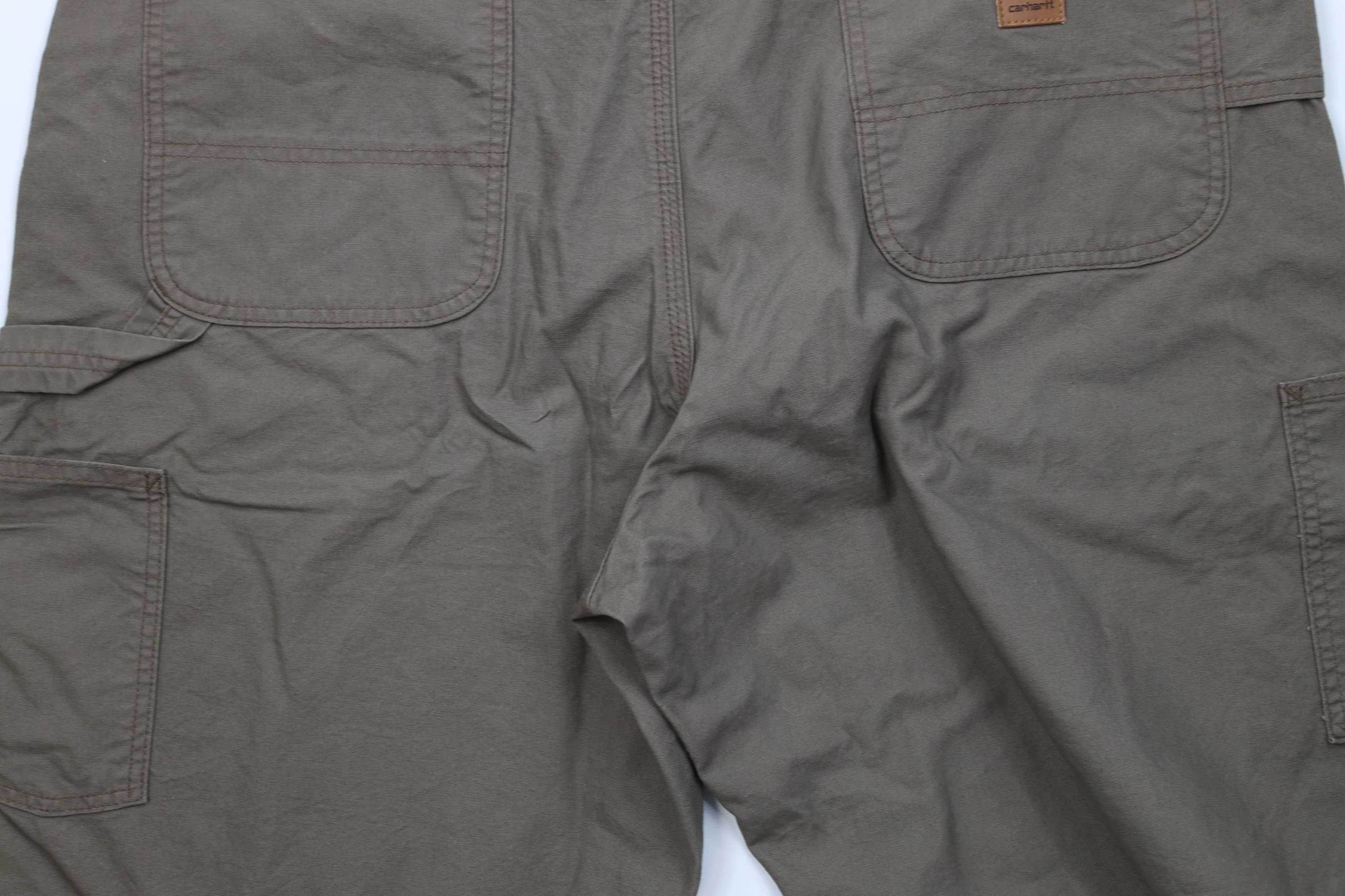 Carhartt Vintage Y2K Carhartt Relaxed Dungaree Shorts Light Brown Size US 40 / EU 56 - 12 Thumbnail