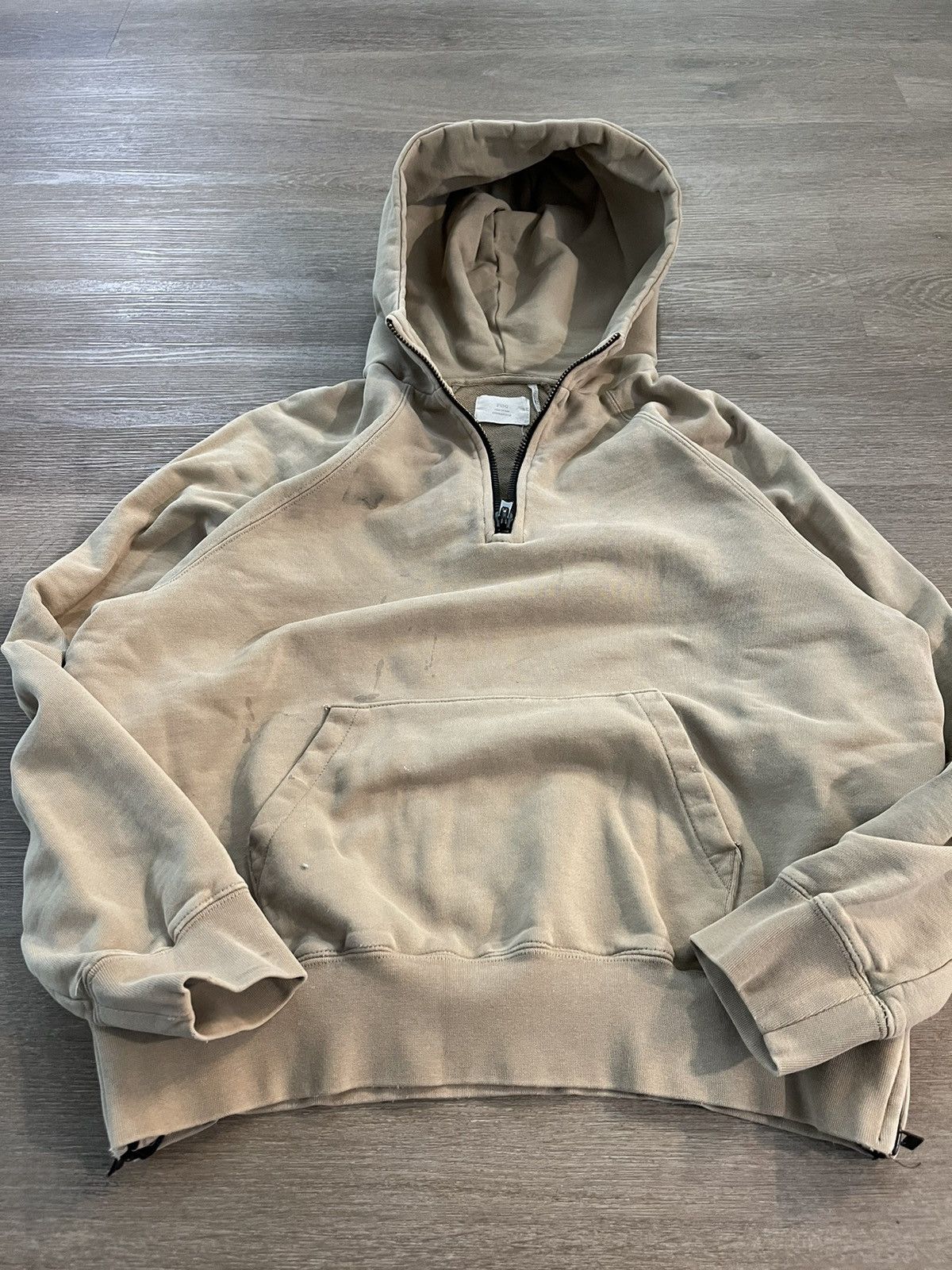 Essentials × FOG × Fear of God FOG Essentials Tan Half Zip Hoodie Sweatshirt Small Size US S / EU 44-46 / 1 - 4 Thumbnail