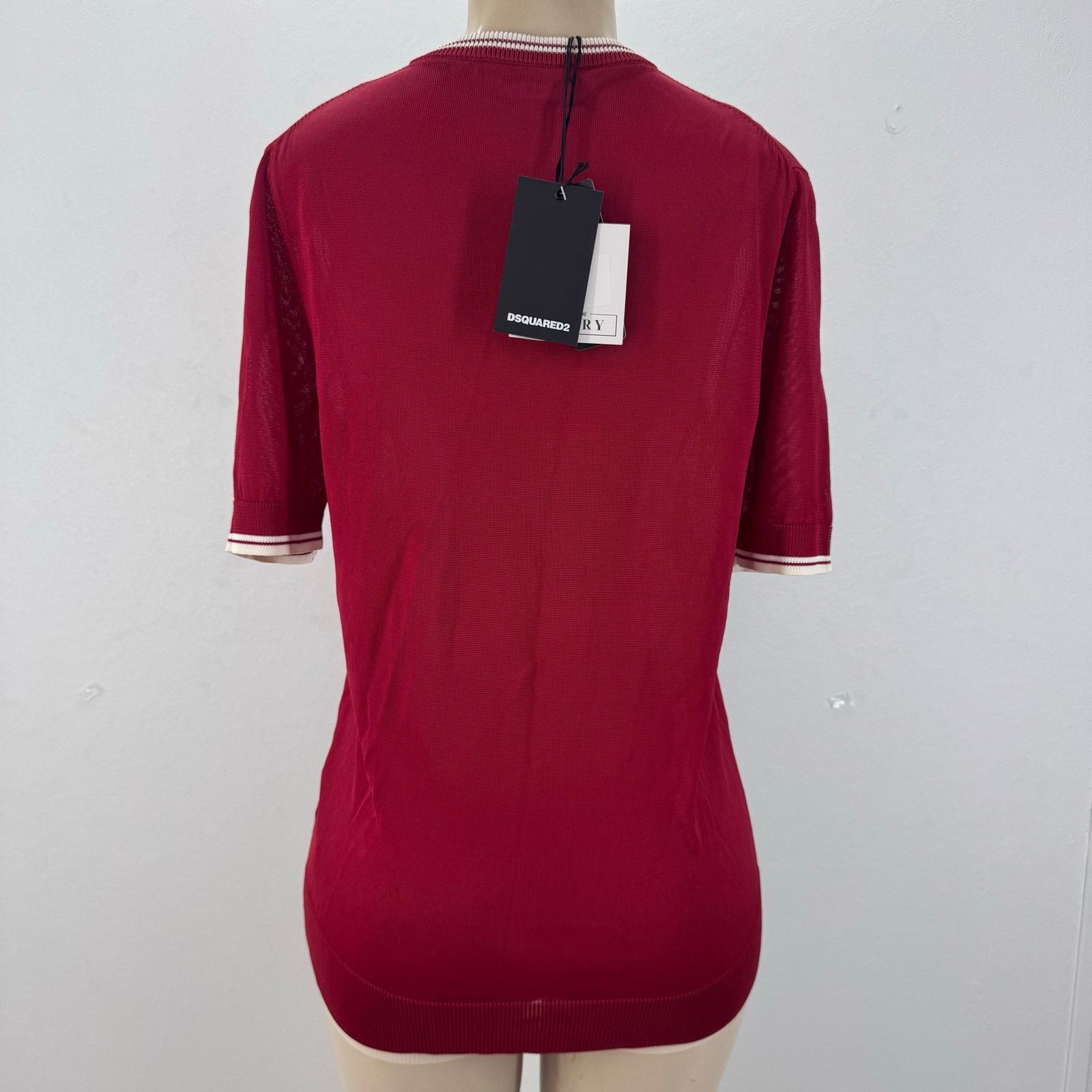 Dsquared2 DSQUARED2 Red Sweater T-Shirt Lightweight Made in Italy Size S / US 4 / IT 40 - 2 Thumbnail