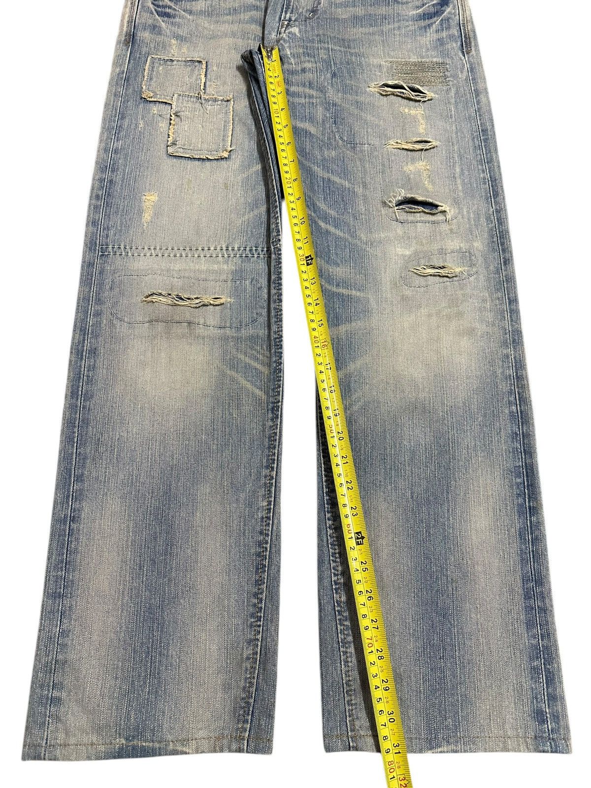 Edwin Edwin XV Exclusive Vintage Faded Wash Distressed Loose Jeans Size US 34 / EU 50 - 14 Thumbnail