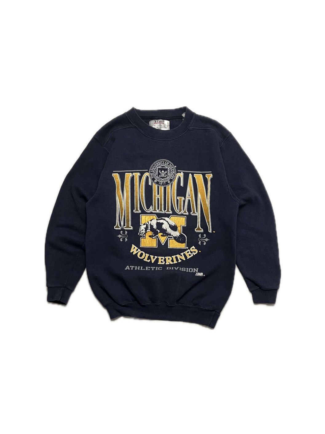 Champion Vintage 90’s Michigan Wolverines University Sweatshirt Size US M / EU 48-50 / 2 - 1 Thumbnail