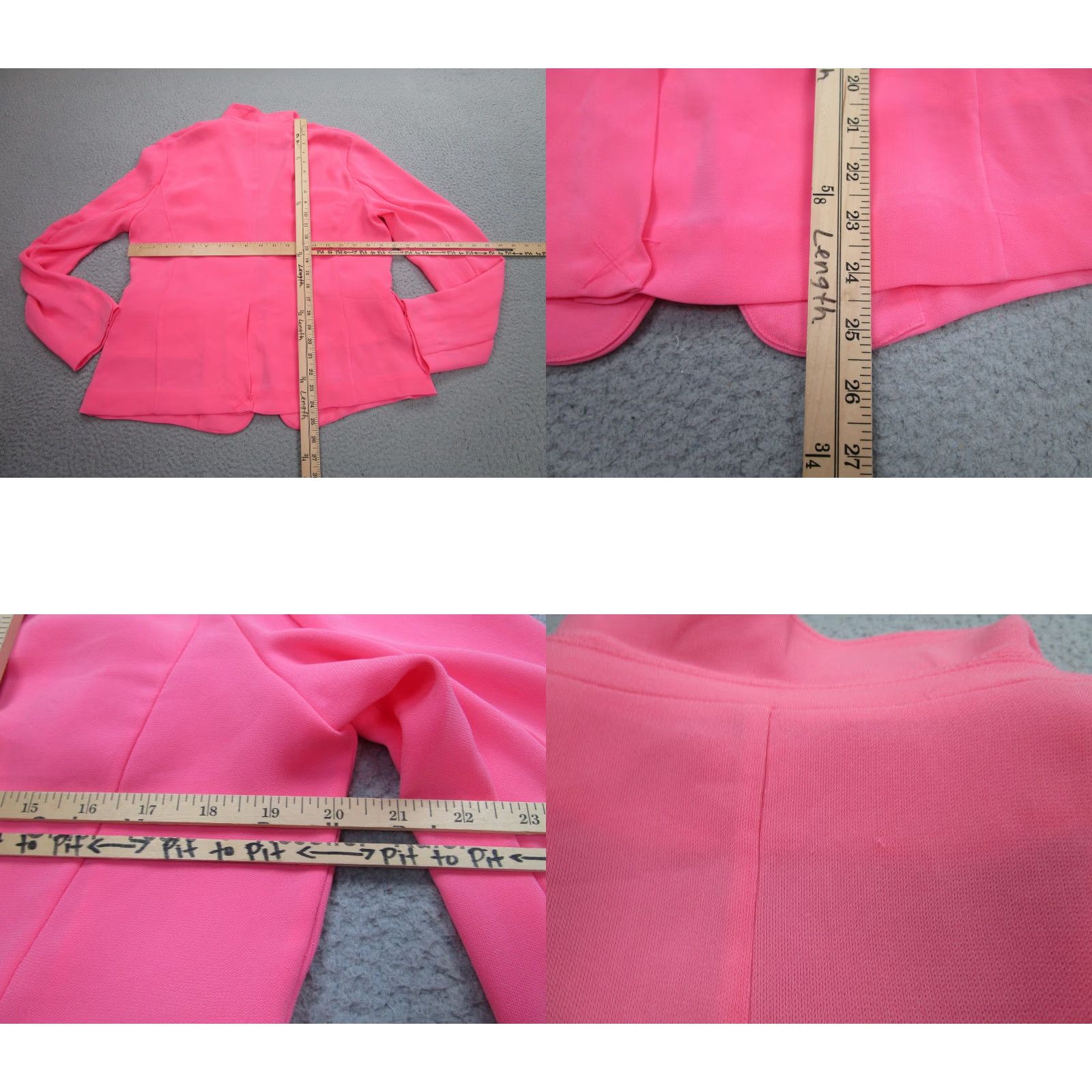 Diane von Furstenberg Diane von Furstenberg Blazer Womens 14 Pink Single Breasted Career Jacket DVF Size XL / US 12-14 / IT 48-50 - 8 Thumbnail