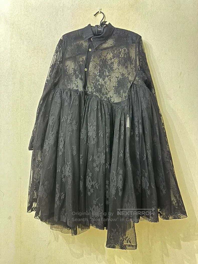 Comme des Garcons Comme Des Garcons Lace Tulle Long Shirt Size S / US 4 / IT 40 - 1 Thumbnail