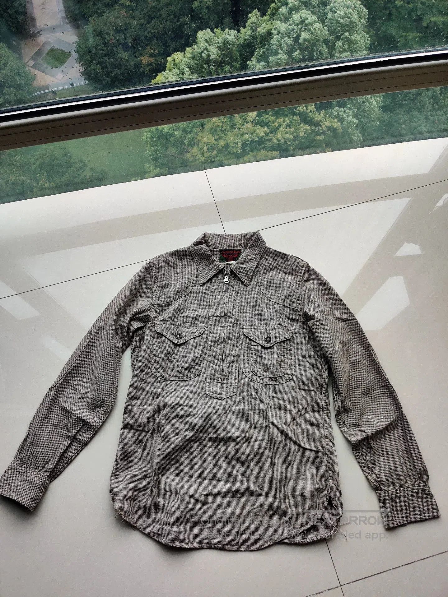 Freewheelers Stylish Checked Shirt with Zipper Detail. Size US M / EU 48-50 / 2 - 1 Thumbnail