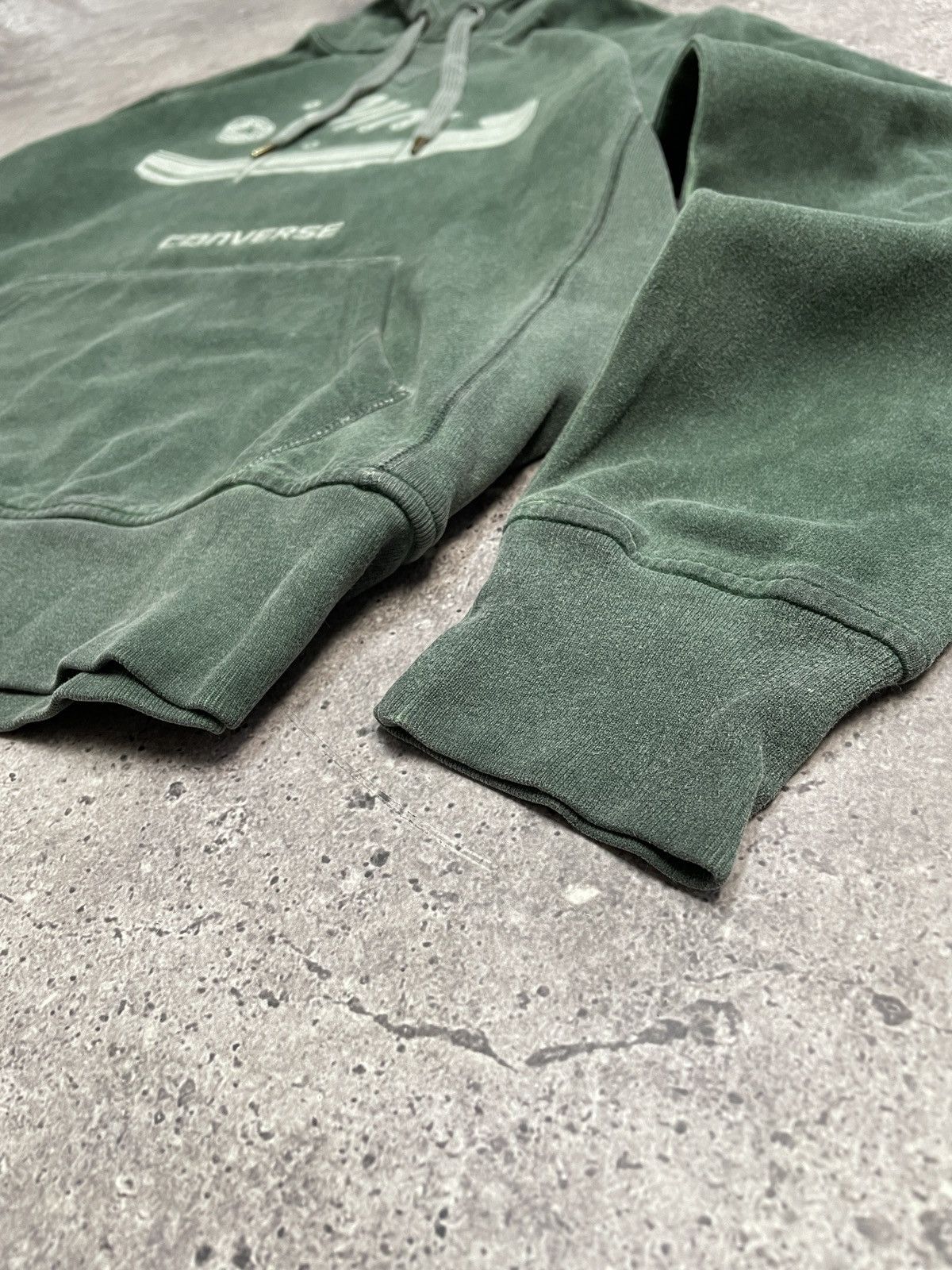 Converse Vintage Converse Green Hoodie 00s Big Logo Size US M / EU 48-50 / 2 - 7 Thumbnail