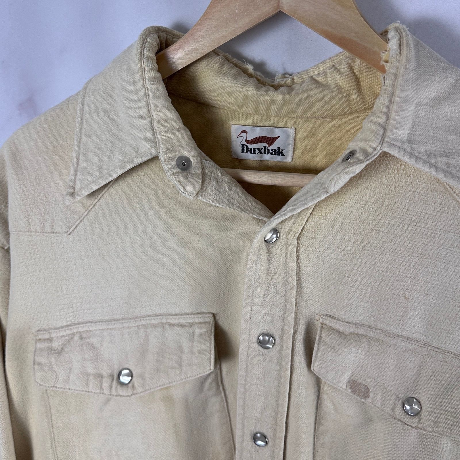 Vintage Vintage Duxbak Western Pearl Snap Shirt Size US L / EU 52-54 / 3 - 2 Thumbnail