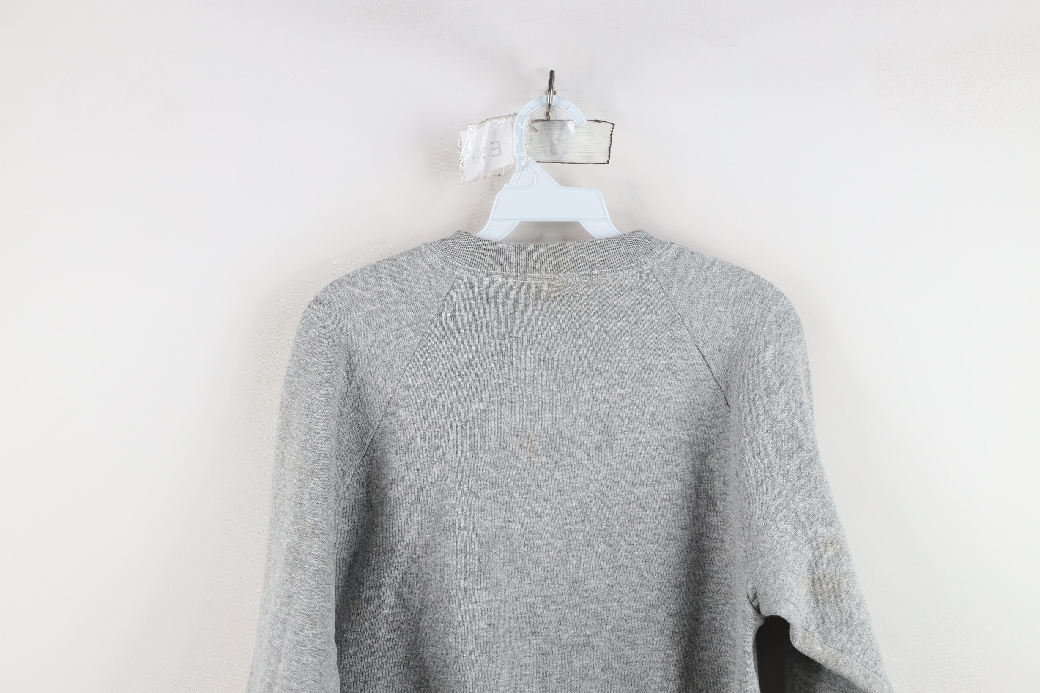 Vintage Vintage 90s Streetwear Crewneck Sweatshirt Heather Gray USA Size M / US 6-8 / IT 42-44 - 9 Thumbnail