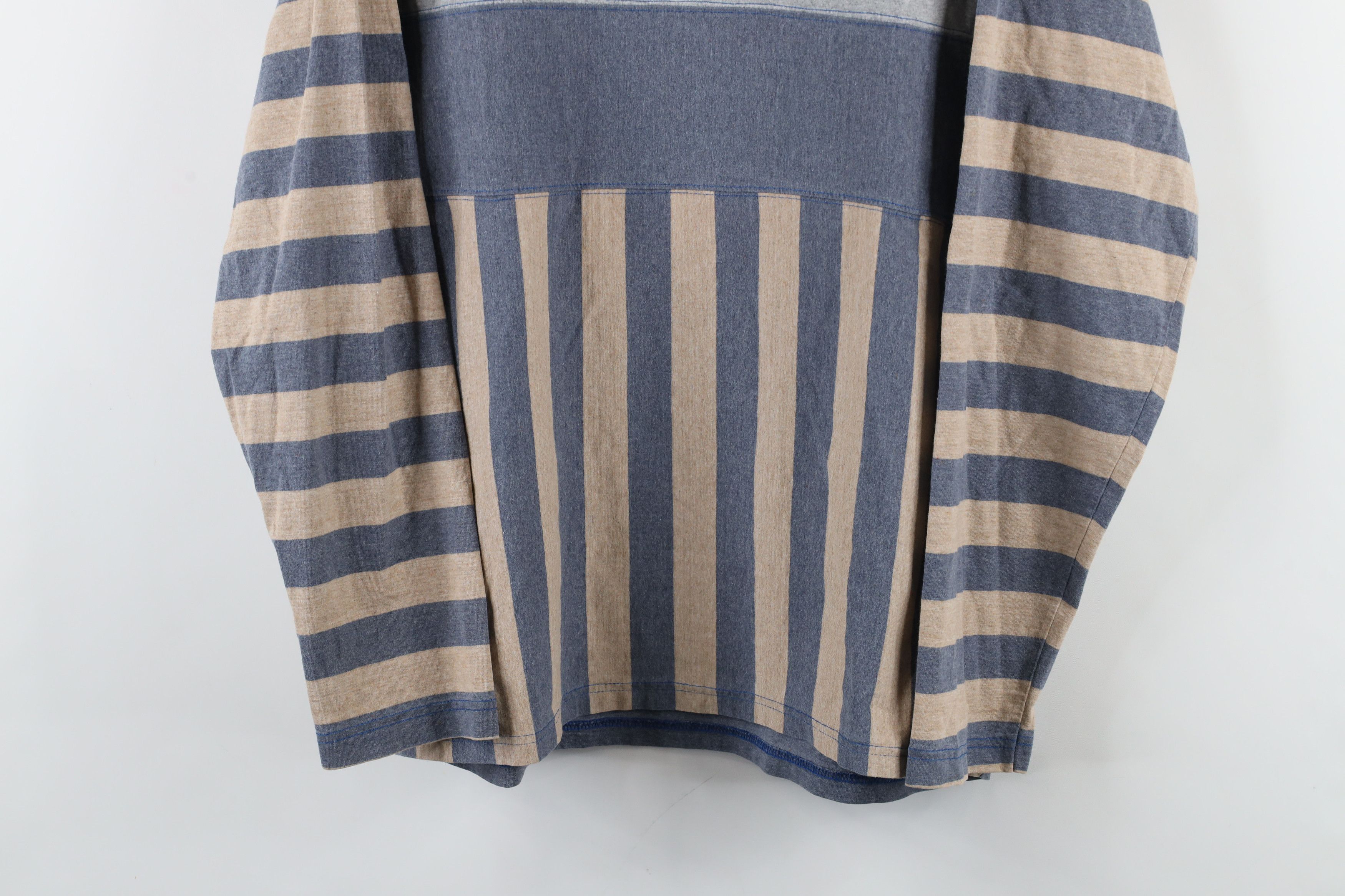 Vintage Vintage 90s Streetwear Striped Block Long Sleeve T-Shirt Size US M / EU 48-50 / 2 - 3 Thumbnail