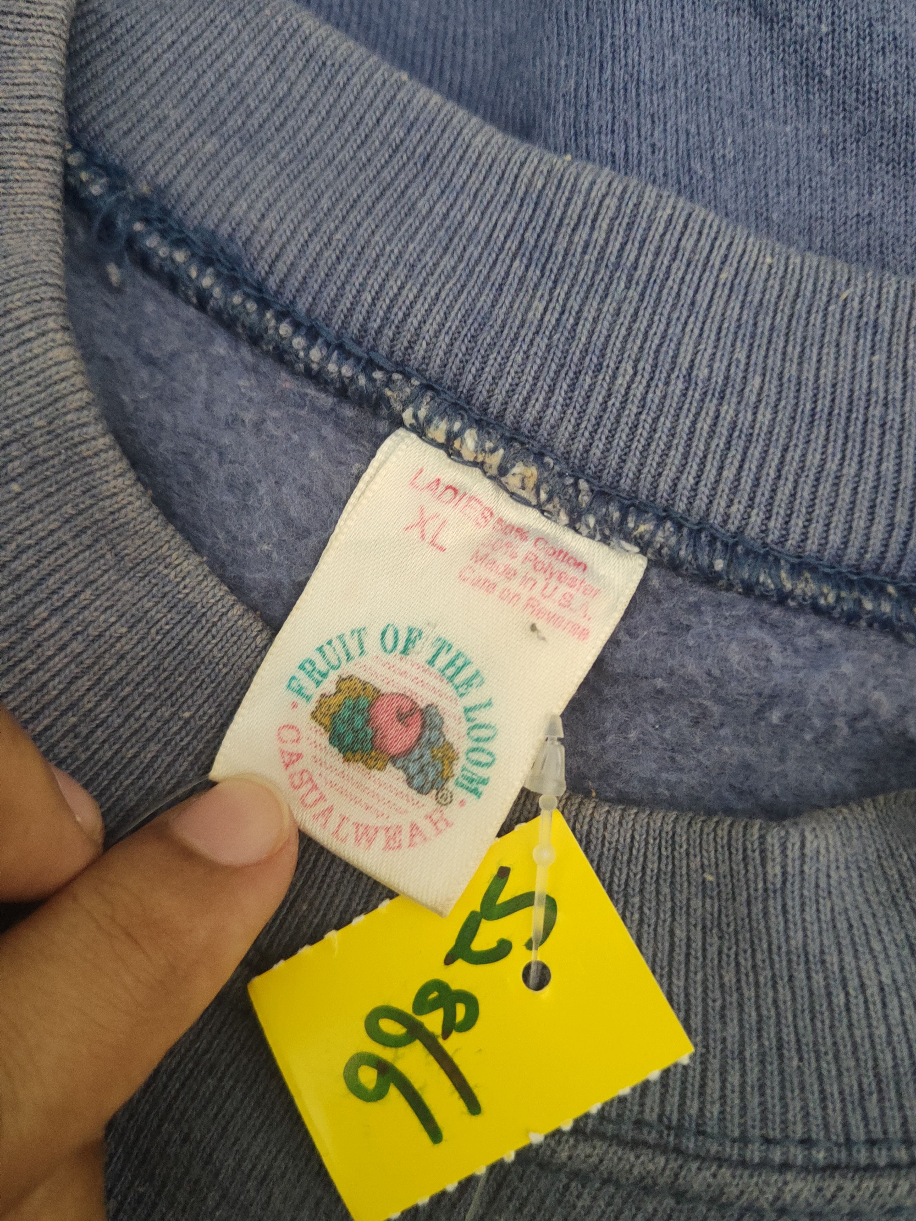 Fruit Of The Loom Vintage Fruit of the Loom Purple plain Sweatshirts #S2866 Size L / US 10 / IT 46 - 11 Thumbnail