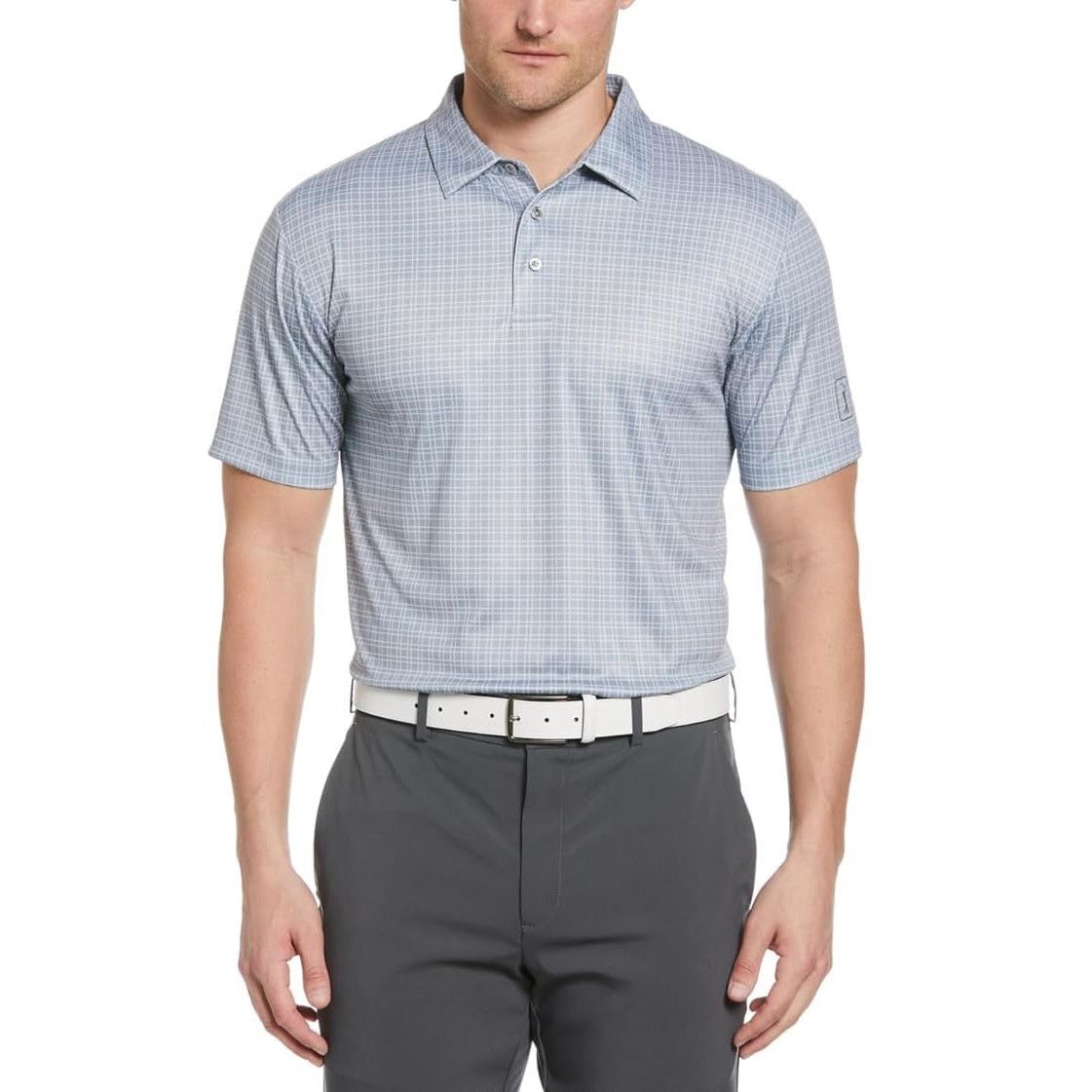 PGA Tour PGA Tour Men's Gray Grid Short Sleeve Polo Shirt Size S Size US S / EU 44-46 / 1 - 1 Preview