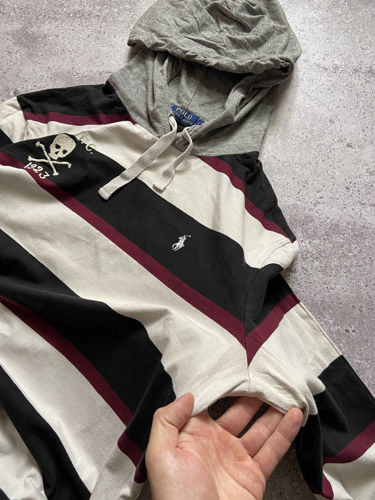 Polo Ralph Lauren × Ralph Lauren × Vintage Polo Ralph Lauren RLFC Scull Cross Hoodie Style Size US L / EU 52-54 / 3 - 5 Thumbnail