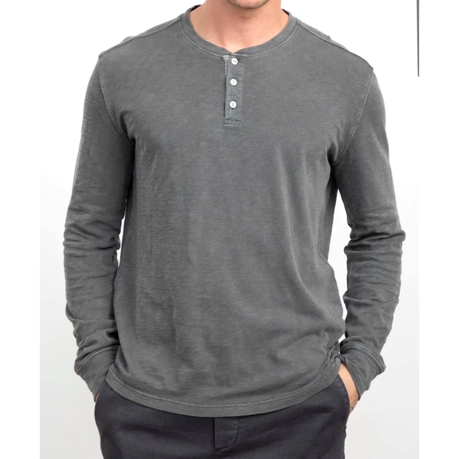 Rails VINTAGE Rails Skhi Long-Sleeve Henley Shirt Washed Black XXL 100% Cotton NEW Size US XXL / EU 58 / 5 - 2 Thumbnail