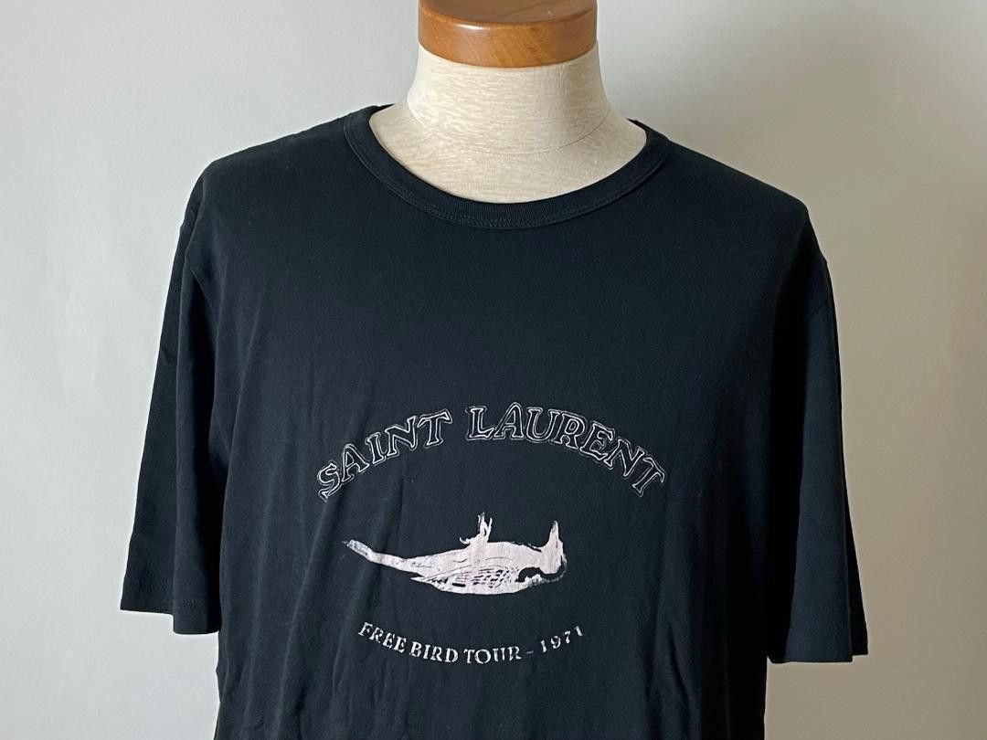 Saint Laurent Paris 1971 Free Bird Tour T-shirt M Black