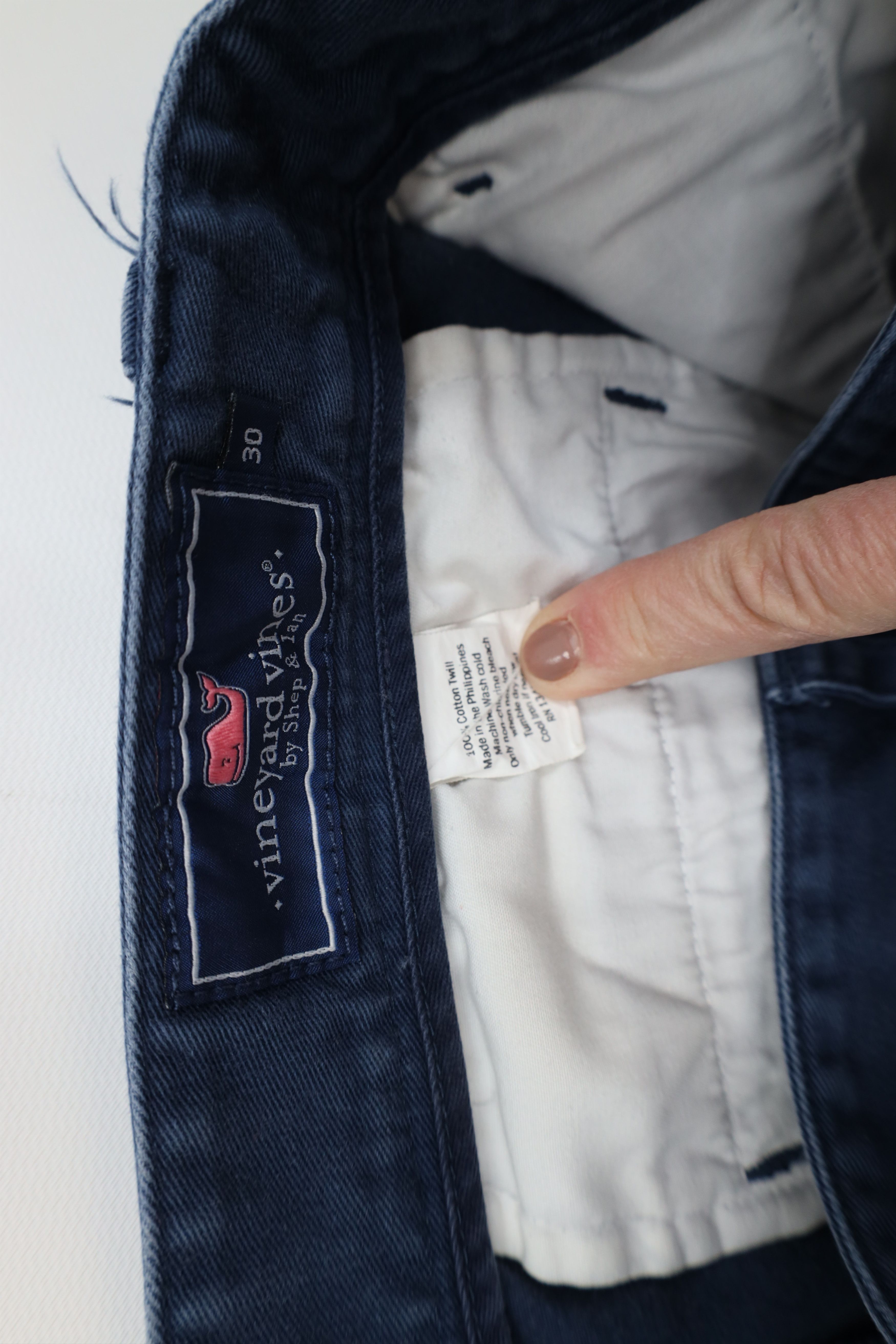 Vineyard Vines Vineyard Vines Above Knee Club Chino Shorts Navy Blue Cotton Size US 30 / EU 46 - 6 Thumbnail