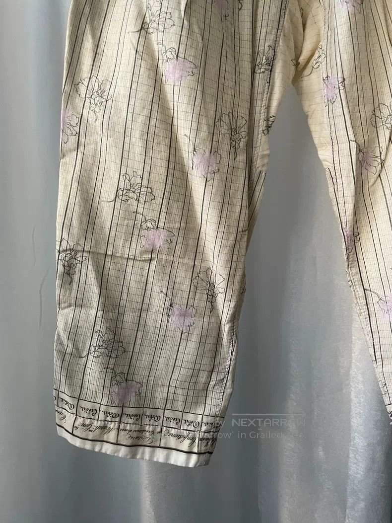 Other Comme Des Garcons size S Vintage Ivory Printed Pants Size 23" - 4 Thumbnail
