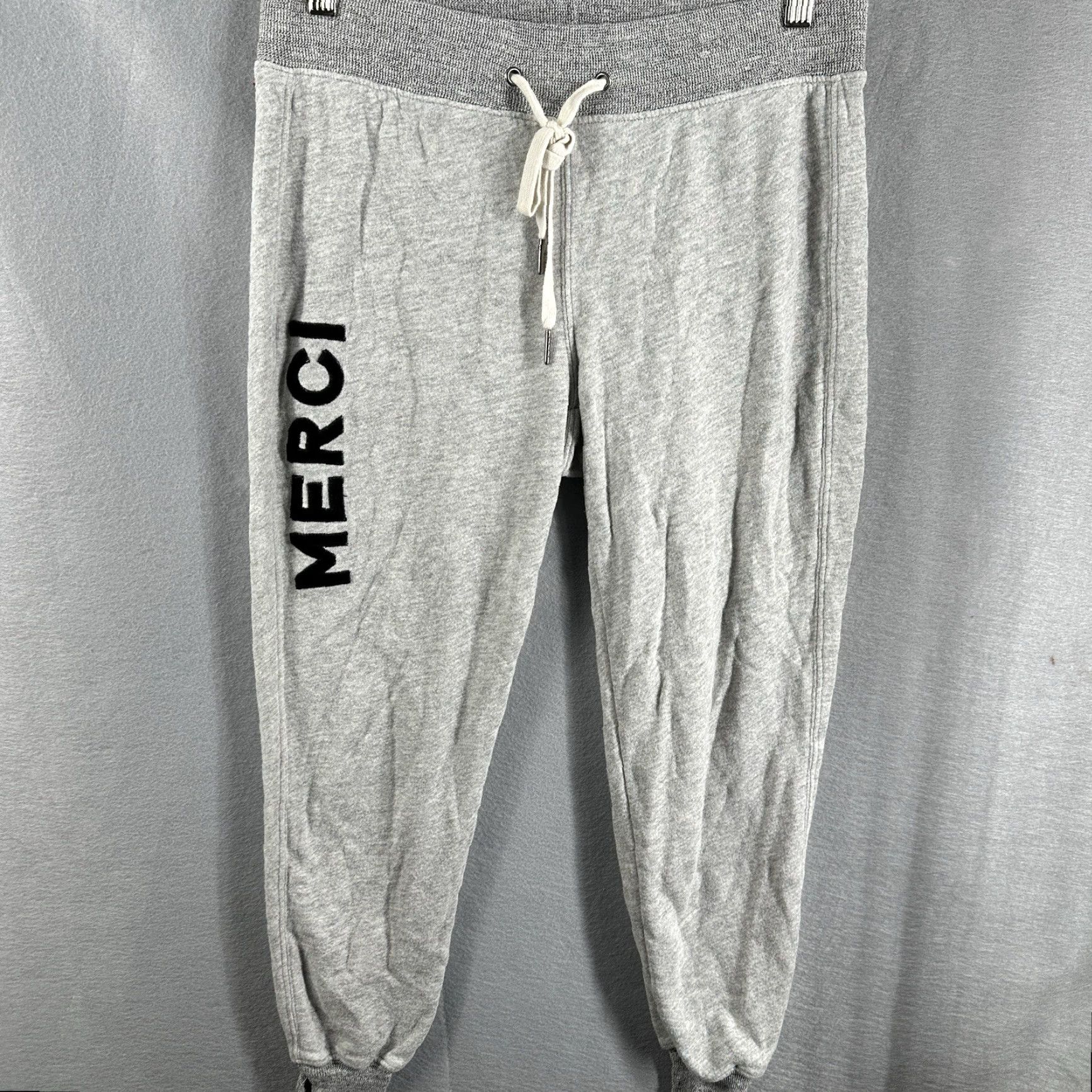 Vintage n: Philanthropy Jogger Pants Womens S Gray Preppy Style Tapered Pockets Tie Waist Size 28" / US 6 / IT 42 - 4 Thumbnail