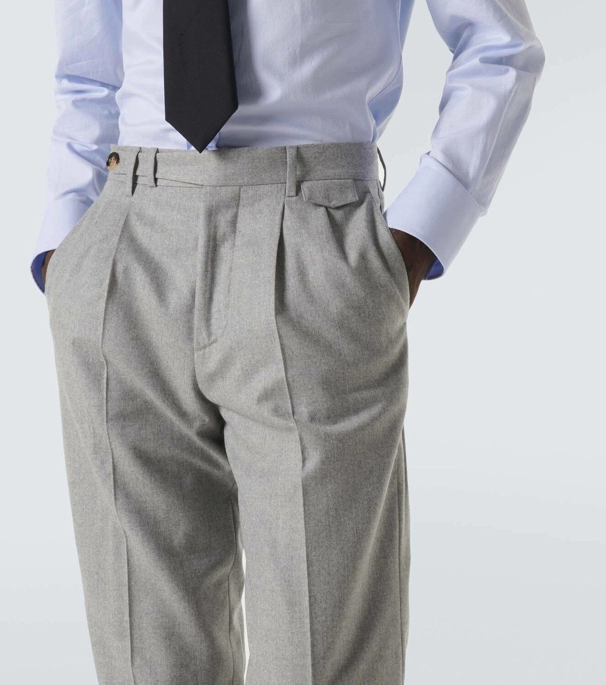 Brunello Cucinelli o1y0526 Casual Pant in Light Gray Size US 34 / EU 50 - 2 Thumbnail