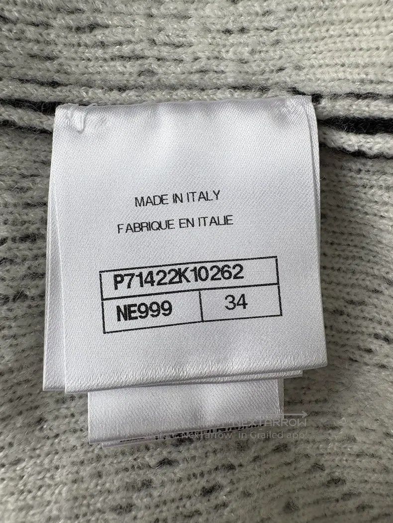 Chanel Chanel 21B black and gray snowflake cashmere medium and lo Size XXS / US 00 / IT 34 - 8 Thumbnail
