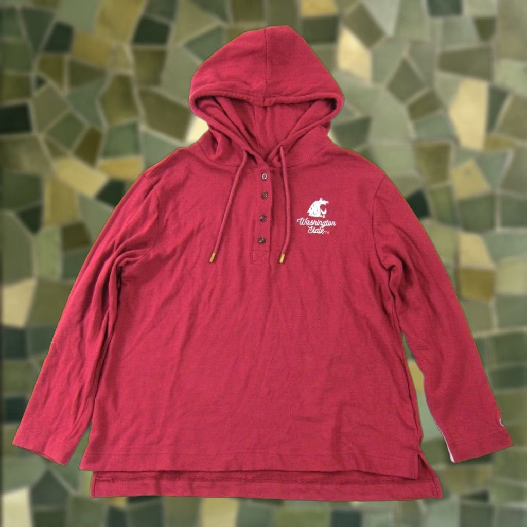 Champion Champion Hoodie Women XL Red WSU Washington State University Cougars Sweatshirt Clothing University Shirt" Size XL / US 12-14 / IT 48-50 - 1 Thumbnail