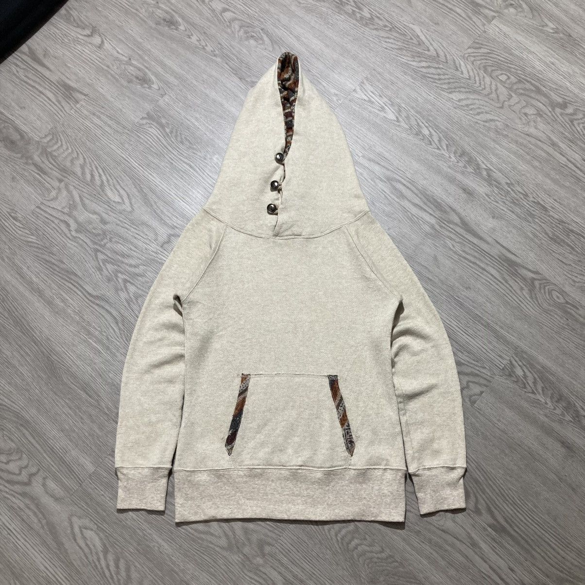 20471120 2000s Back Number Unique Pullover Hoodie Cream Kapital Style Size US S / EU 44-46 / 1 - 6 Thumbnail
