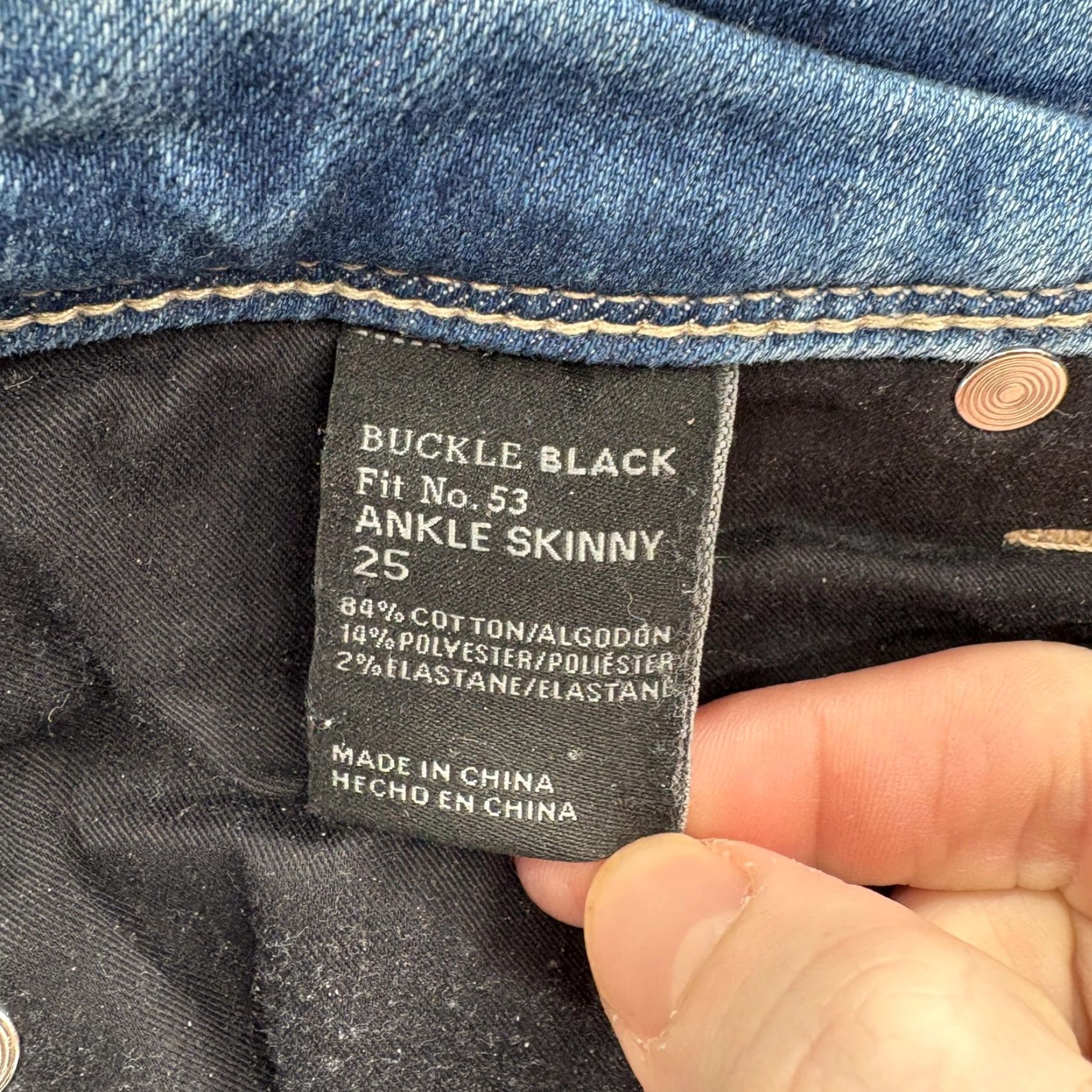 Buckle Black Buckle Black Jeans Womens 25 Blue Fit No 53 Ankle Skinny Distressed Grunge Rock Jeans Size 42" / US 20 - 6 Thumbnail