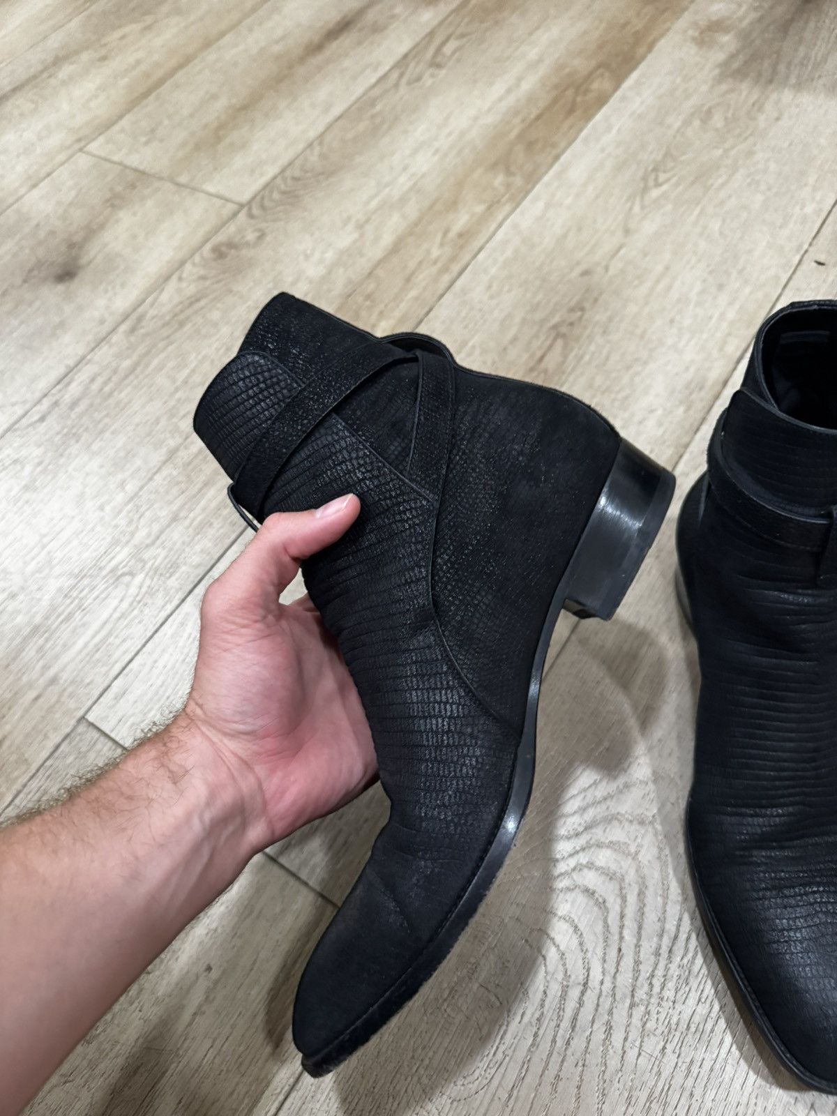 Saint Laurent Paris Embossed Jophur Boots Size US 9 / EU 42 - 3 Thumbnail