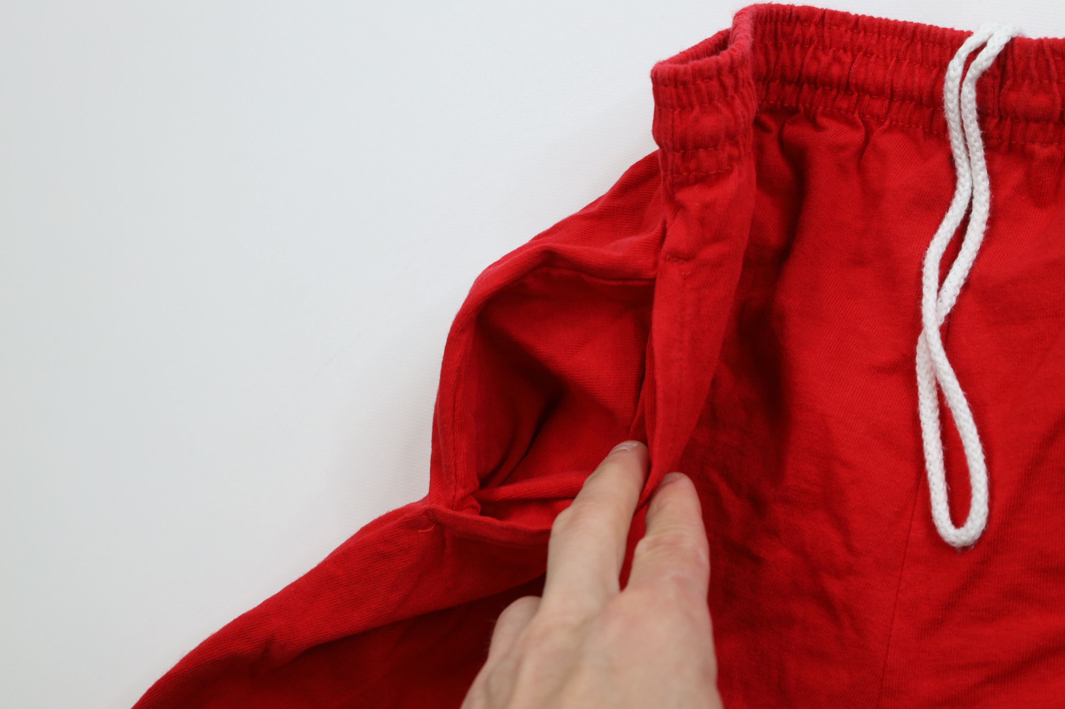 Riddell Vintage 90s Riddell Football Knee Shorts Red Cotton USA Size US 30 / EU 46 - 6 Thumbnail