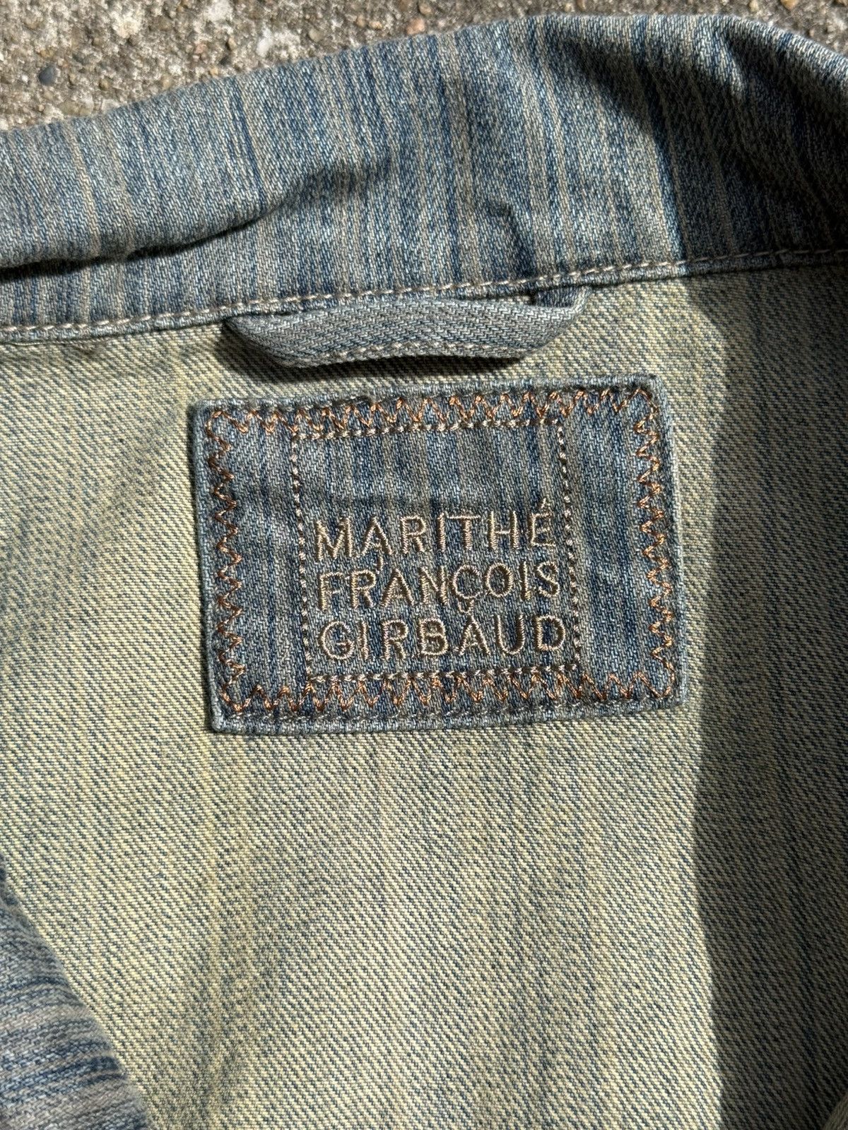 Marithe + Francois Girbaud 90s Marithe Francois Girbaud Rainbow Striped Denim Jacket Size US XL / EU 56 / 4 - 3 Thumbnail