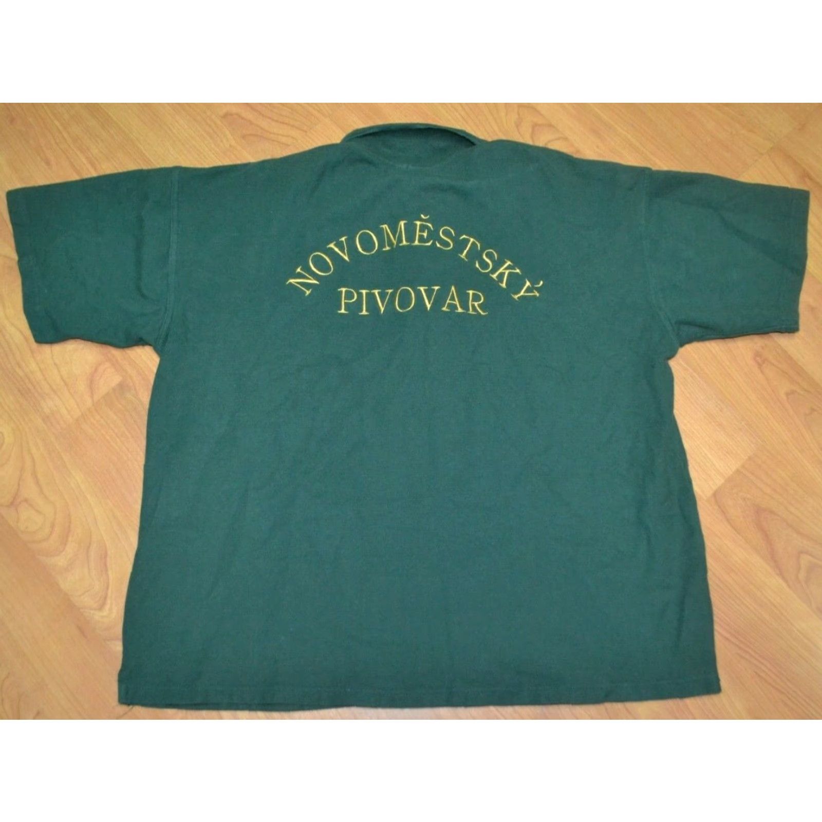 Vintage VINTAGE Enigma Polo Shirt XL Green Men Short Sleeve 100% Cotton Prague Bars Rugby Style Size US XL / EU 56 / 4 - 3 Thumbnail