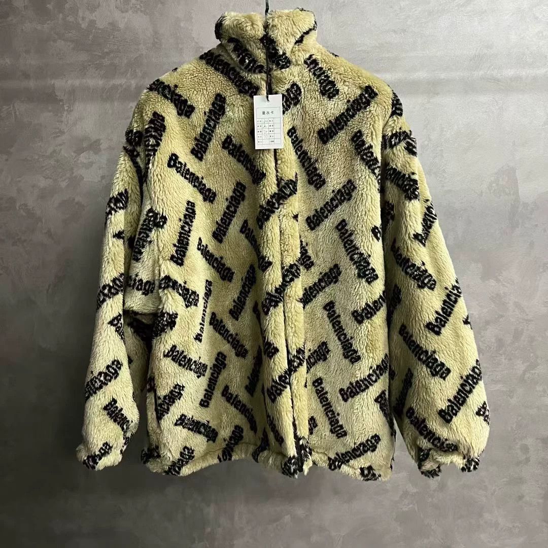 Balenciaga Letter Print Turtleneck Long-Sleeve Zipper Jacket Size US S / EU 44-46 / 1 - 1 Thumbnail