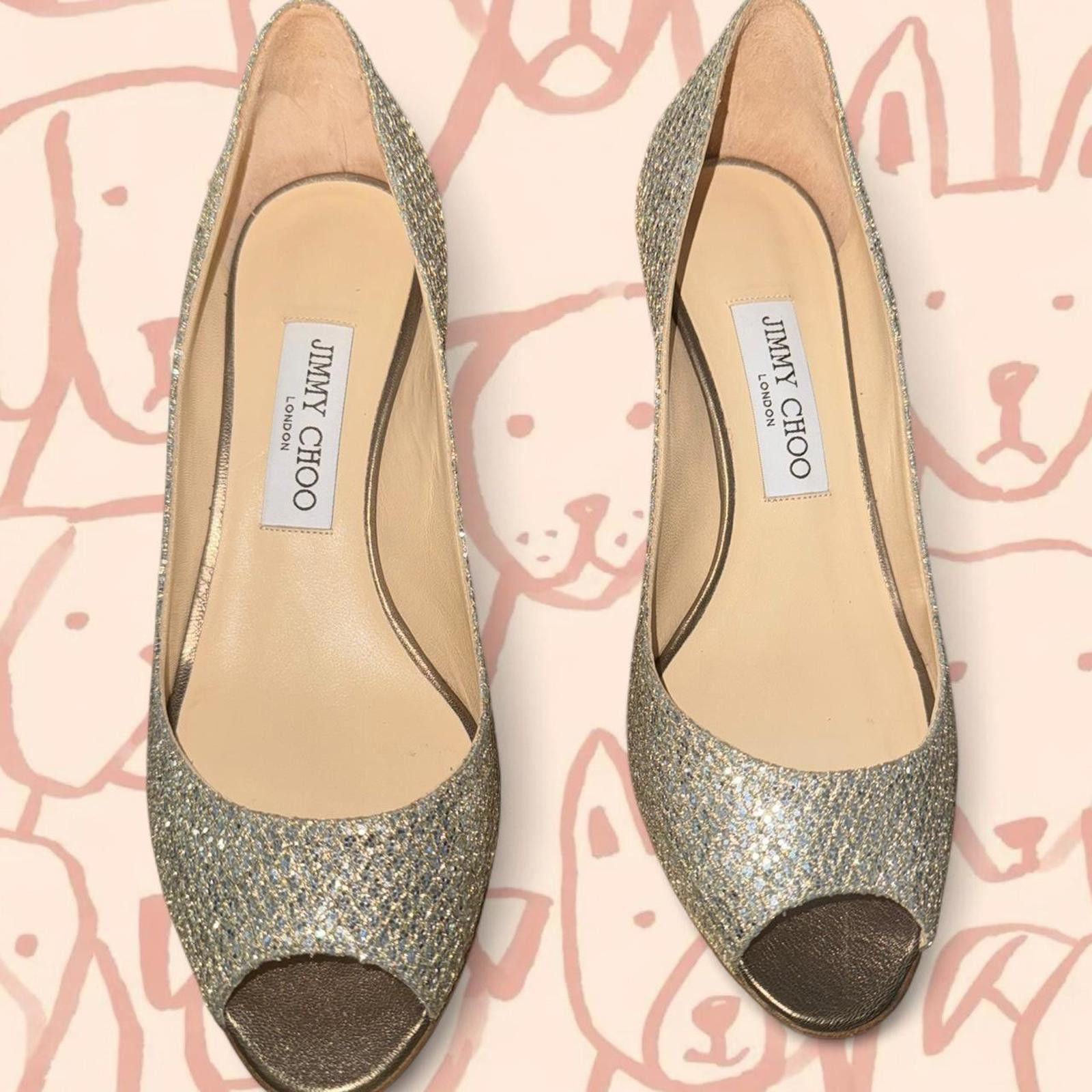 Jimmy Choo Jimmy Choo Isabel peep-toe pumps Size US 7 / IT 37 - 2 Thumbnail