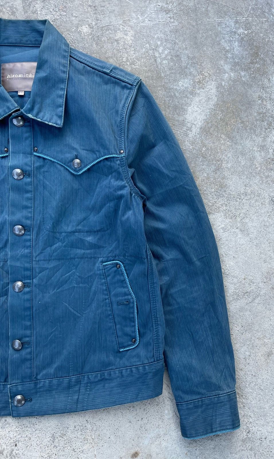 Designer × Japanese Brand × Vintage 🔥Vintage Hiromichi Nakano Indigo Western Jacket Size US L / EU 52-54 / 3 - 7 Thumbnail