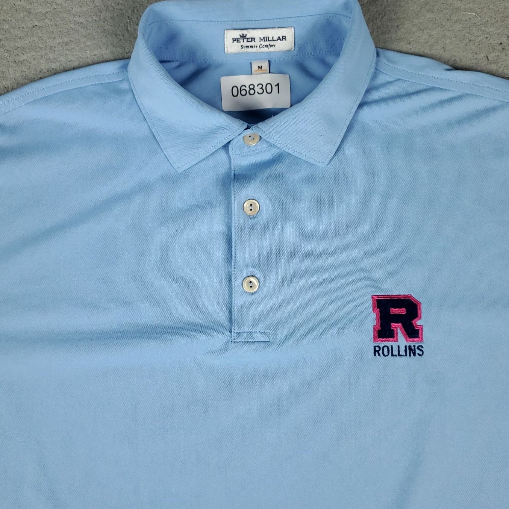 Peter Millar Peter Millar Polo Shirt Mens Medium Blue Rollins College Summer Comfort Size US M / EU 48-50 / 2 - 2 Thumbnail
