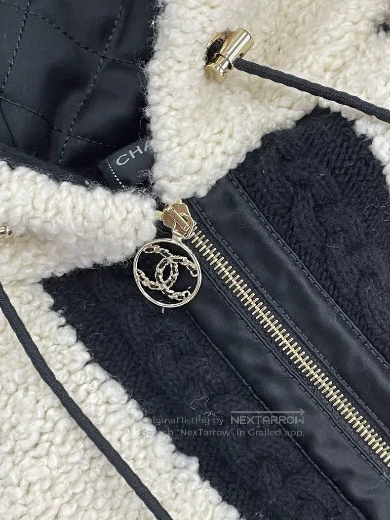 Chanel Chanel Black and white panda colour-blocked wool hooded zi Size XS / US 0-2 / IT 36-38 - 5 Thumbnail