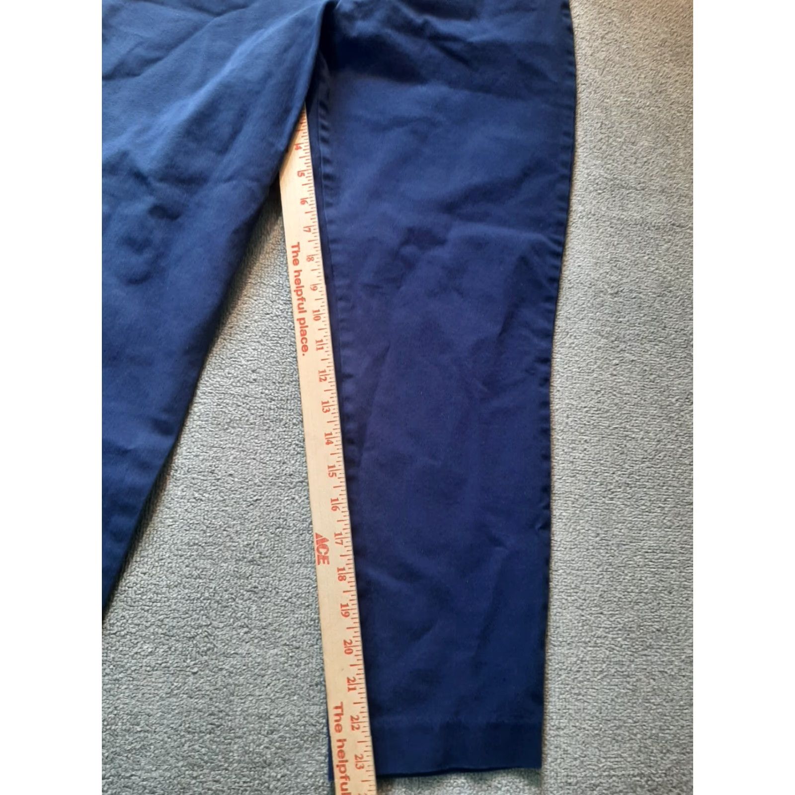 Liz Claiborne Liz Claiborne Pants Womens Size 10 Blue Classic Stretch Casual Travel Regular Zip Solid Woven Shirt? Size 32" / US 10 / IT 46 - 2 Thumbnail