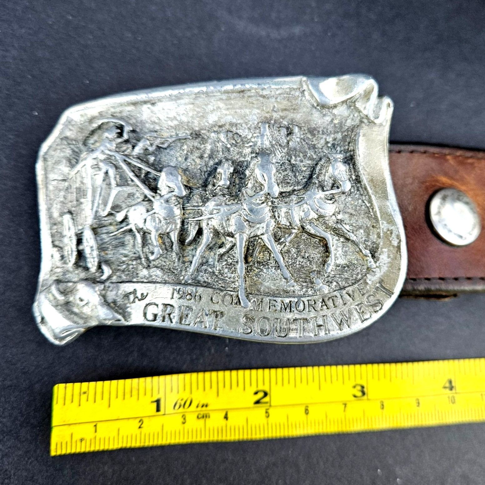 Vintage Vintage 1980s Western Great Southwest Silver Tone Buckle 3. Size ONE SIZE - 3 Thumbnail