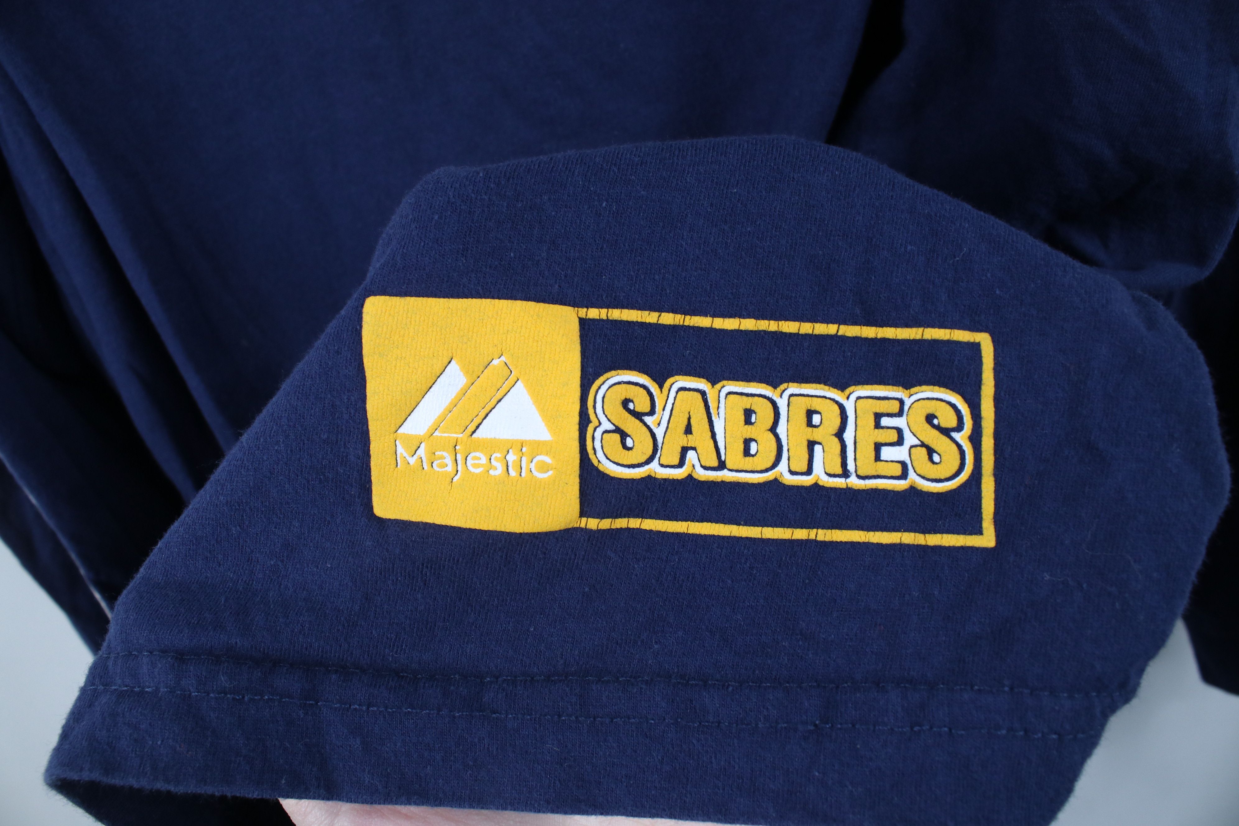 Majestic Vintage Y2K Majestic Sabres Hockey Long Sleeve T-Shirt Blue Size US XL / EU 56 / 4 - 5 Thumbnail