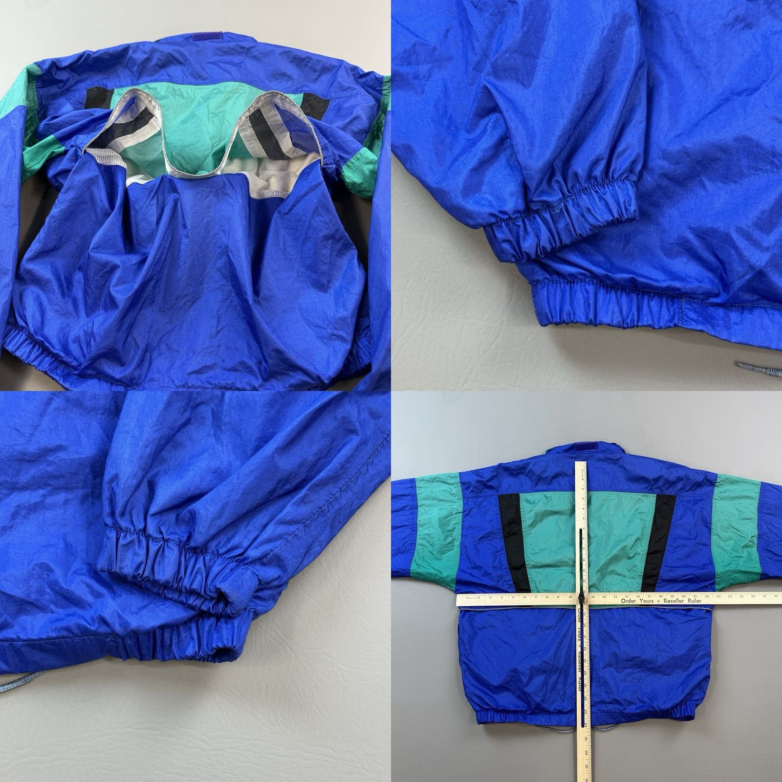 Asics VINTAGE ASICS Jacket Mens Medium Blue Teal Full Zip Lined Windbreaker 90s Size US M / EU 48-50 / 2 - 9 Thumbnail