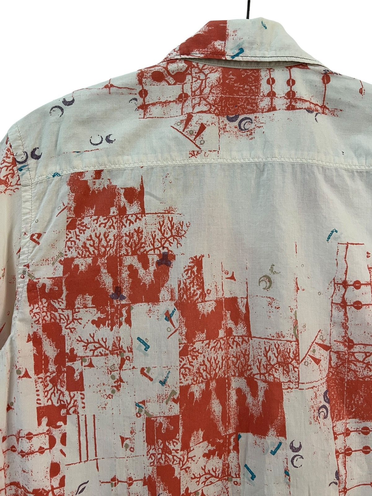Marithe + Francois Girbaud 2000s MFG Reworked Art Printed Button Shirt Size US M / EU 48-50 / 2 - 10 Thumbnail