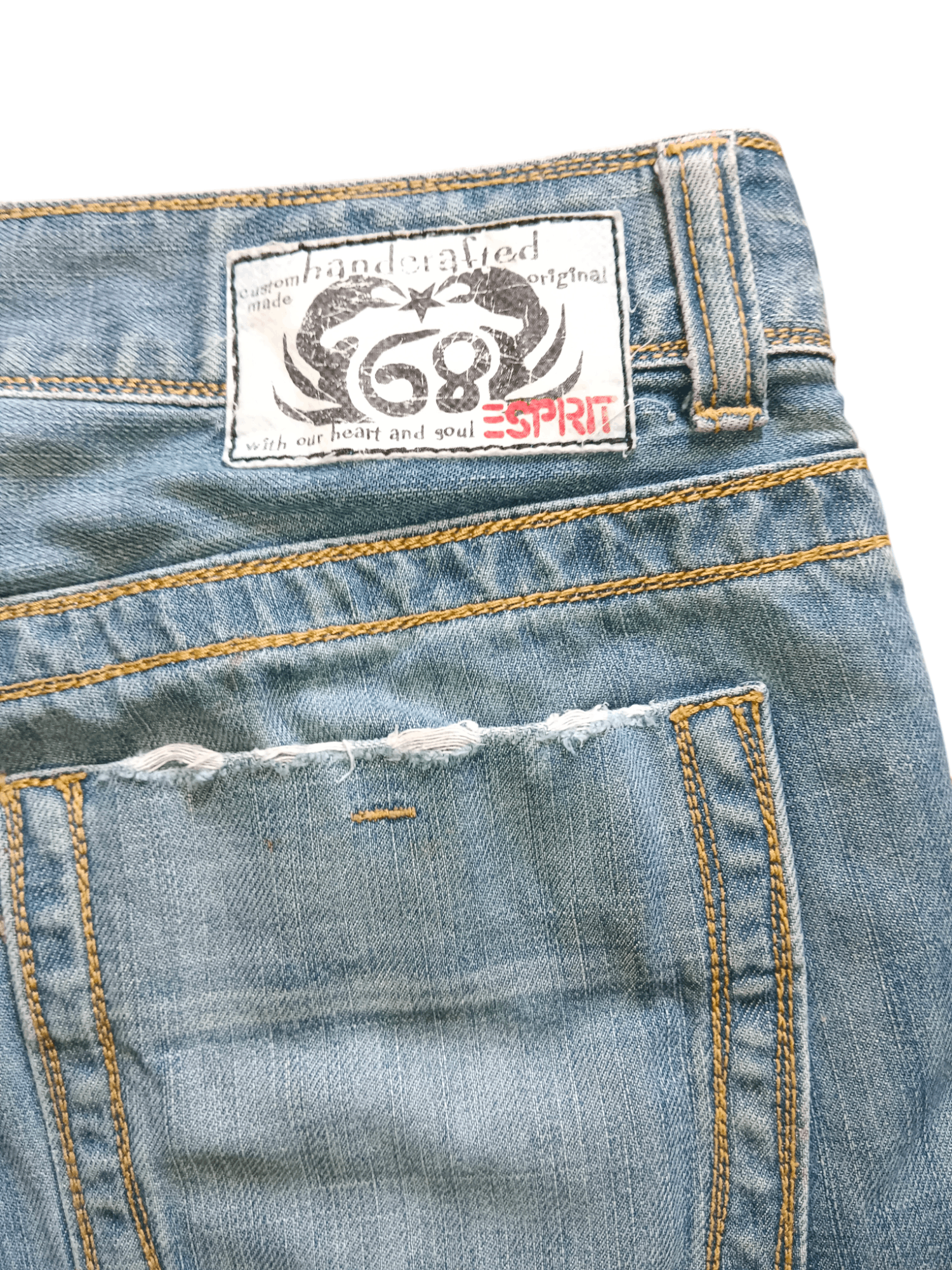 Esprit Vintage Esprit Distressed Handcrafted Punk Denim Size US 32 / EU 48 - 8 Thumbnail
