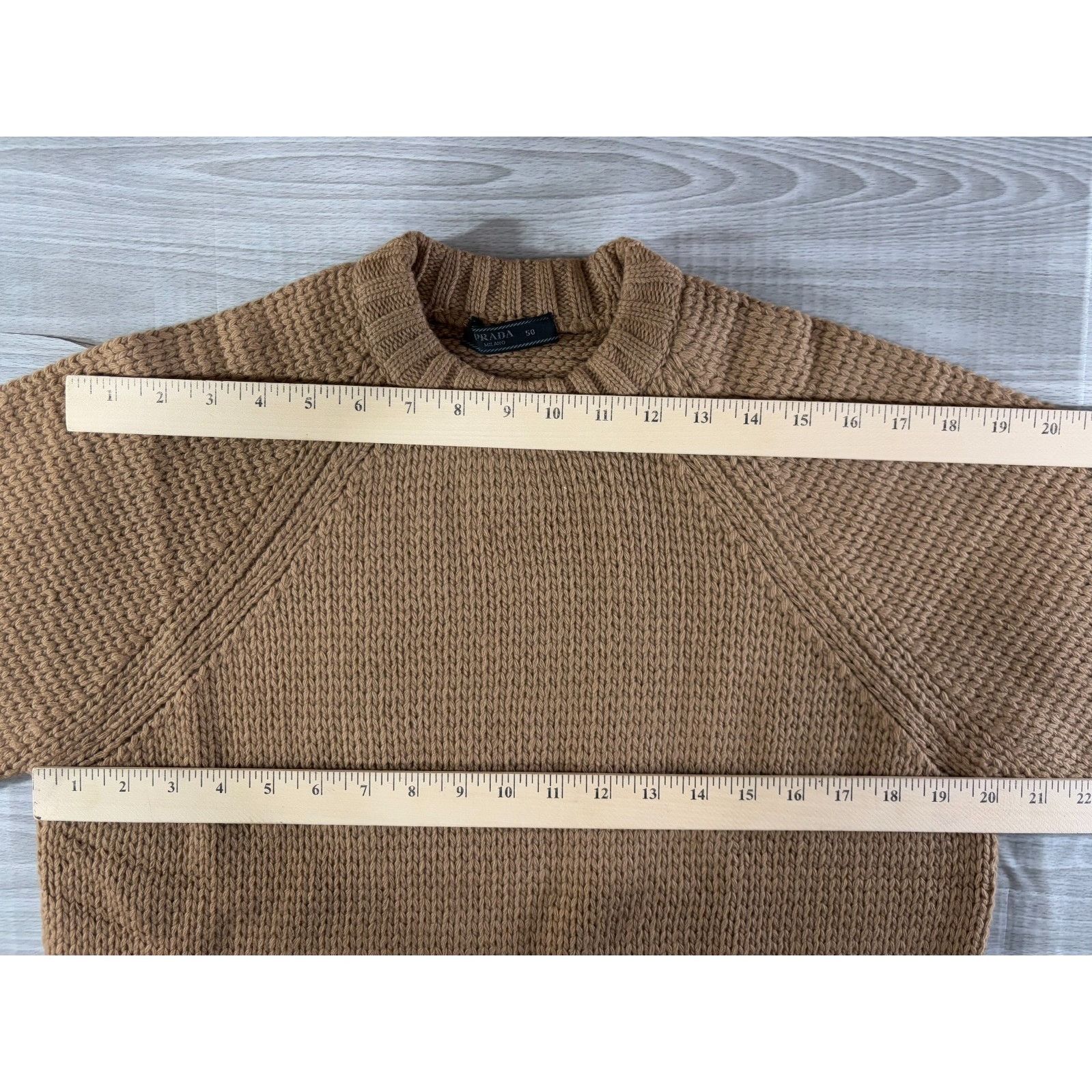 Prada PRADA wool cashmere blend Ribbed ranglan sleeve sweater sz 5 Size US M / EU 48-50 / 2 - 8 Thumbnail