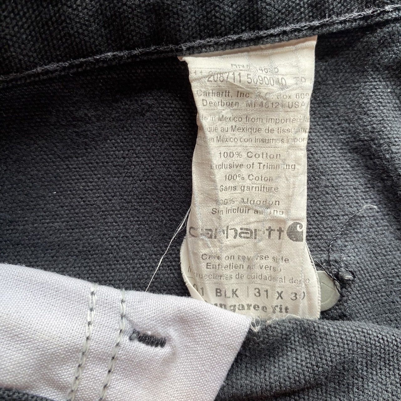 Carhartt × Vintage (31x29) Crazy Vintage Carhartt Double Knee B01-BLK Size US 31 - 8 Thumbnail